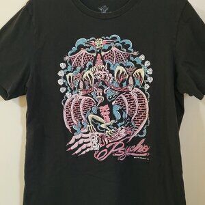 Matt Crabe 2021 Psycho Heavy Metal Band Art Concert Tee Large